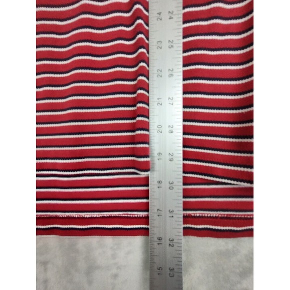 Brooks Brothers Performance Knit Men's XL Red Striped Polo Shirt Cotton - Picture 5 of 6